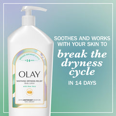 Olay loción corporal con aroma aloe vera para uso diario.