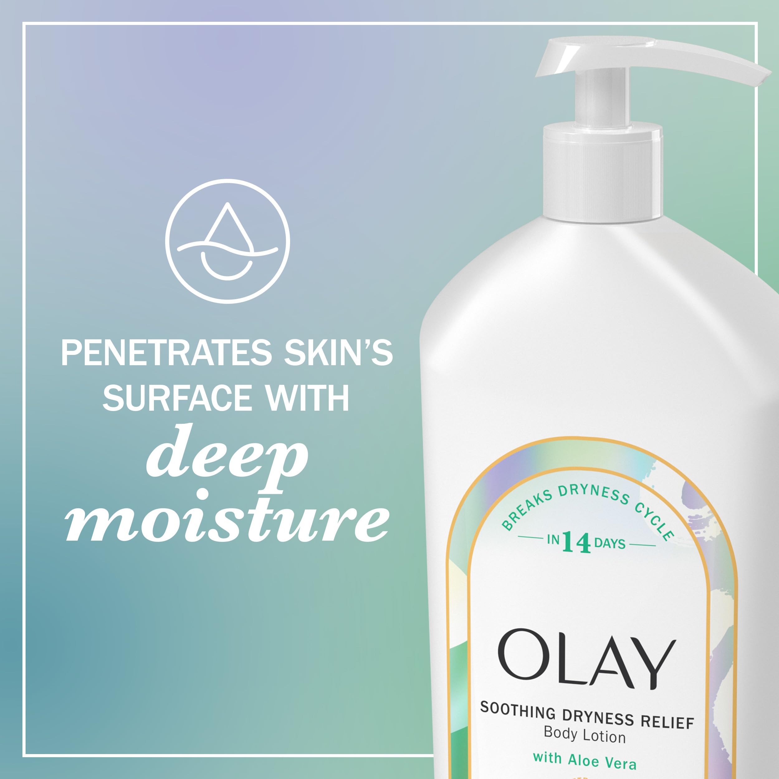 Olay loción corporal ofrece hidratación de 24 horas sin grasa.