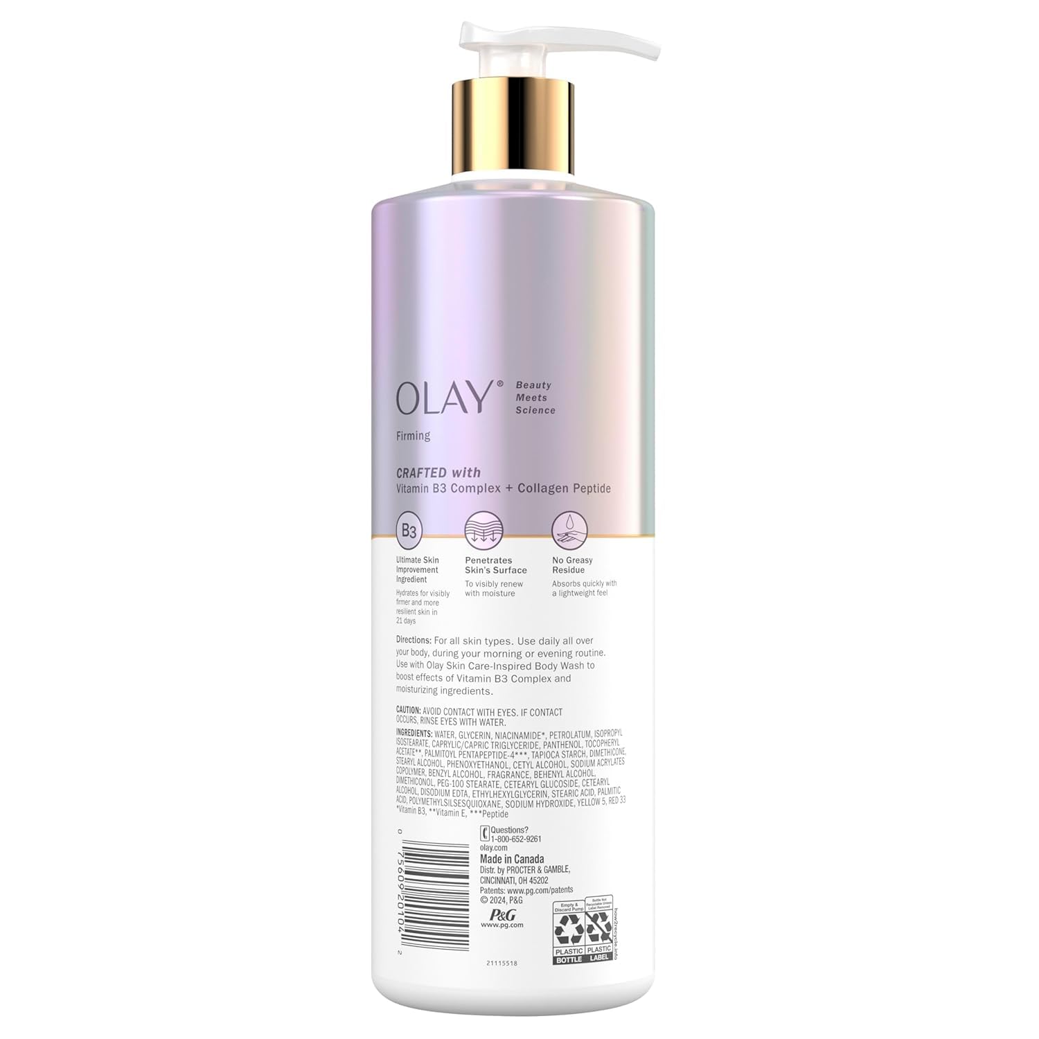 Olay lotion showing quick absorption and lightweight hydration for daily use