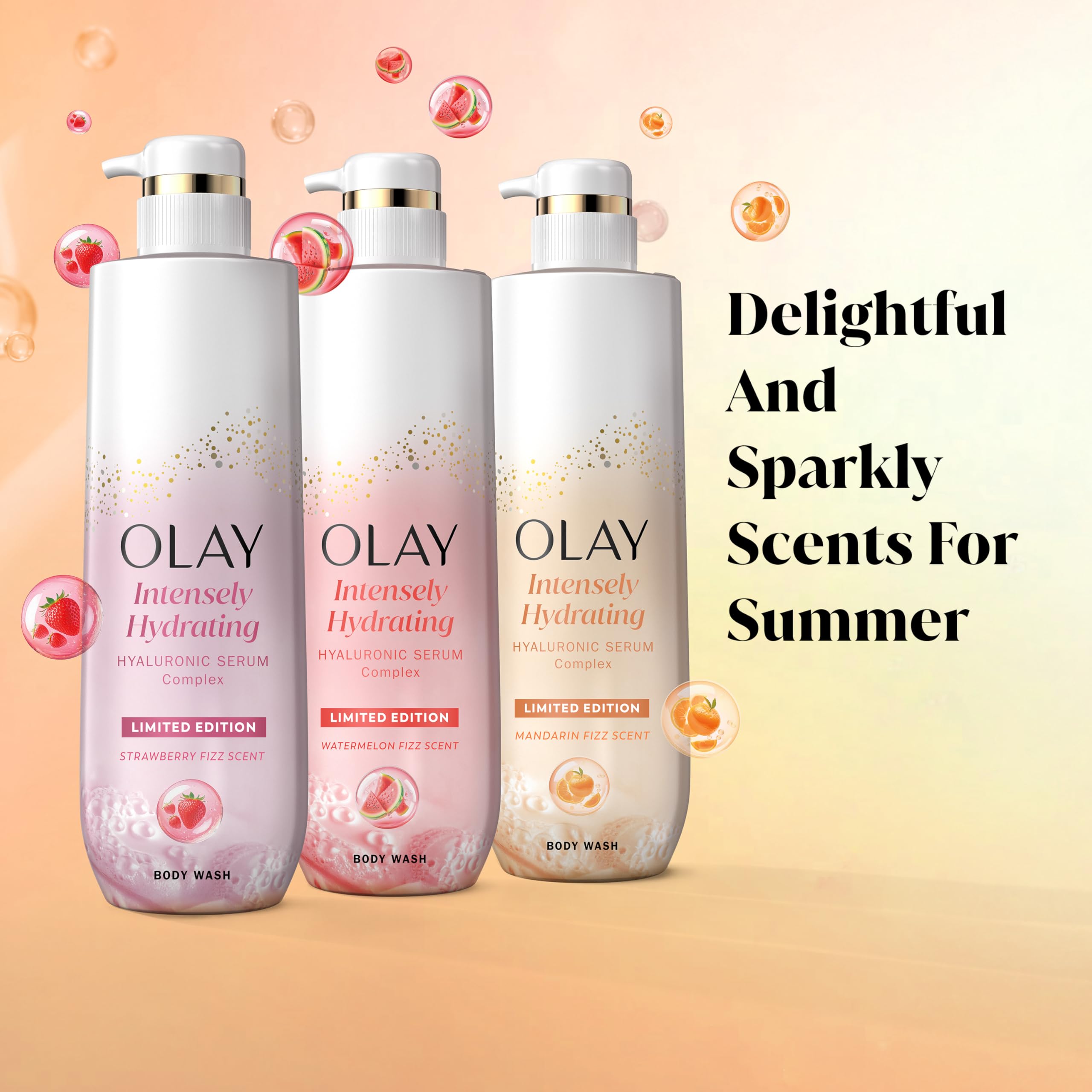 Olay Mandarin Fizz scent notes capture mandarin, freesia, amber aroma.