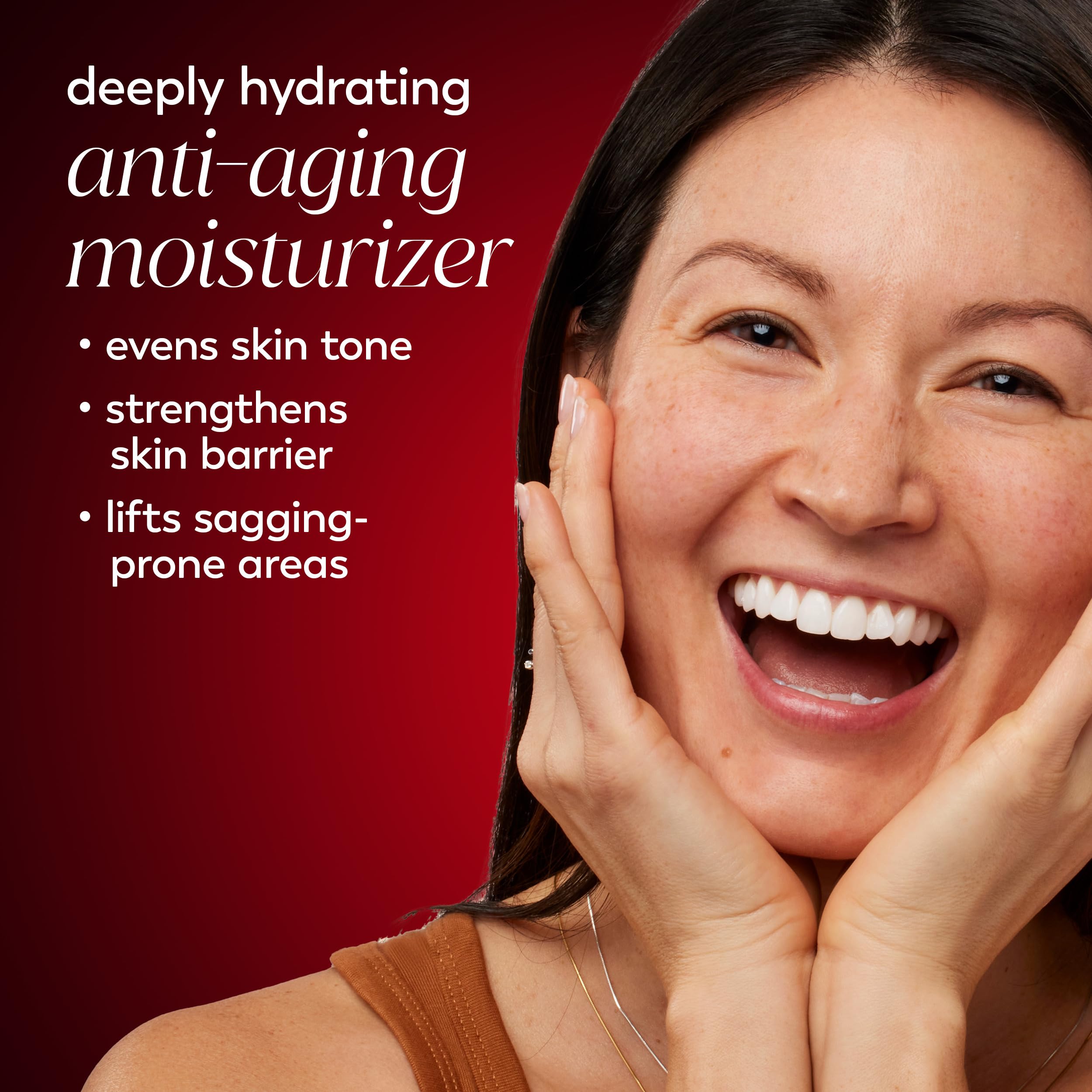 Cream swirl of OLAY Niacinamide moisturizer showing silky texture