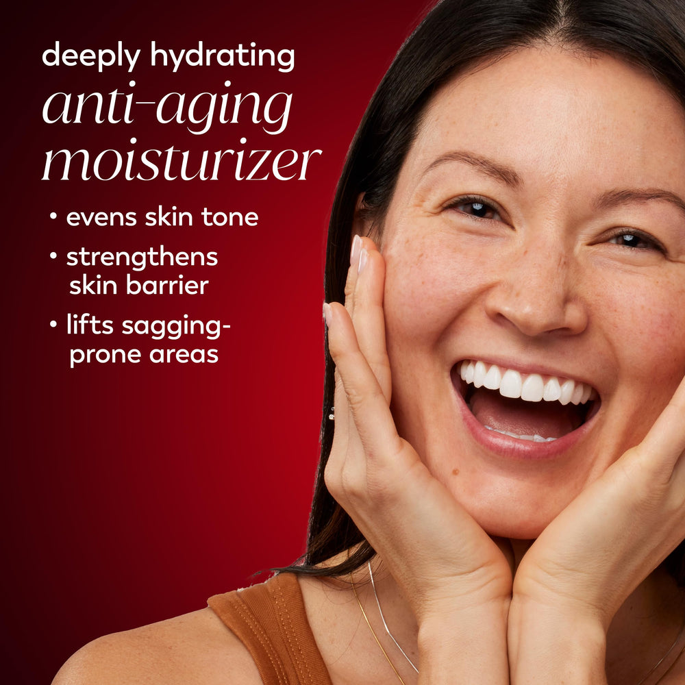 Cream swirl of OLAY Niacinamide moisturizer showing silky texture