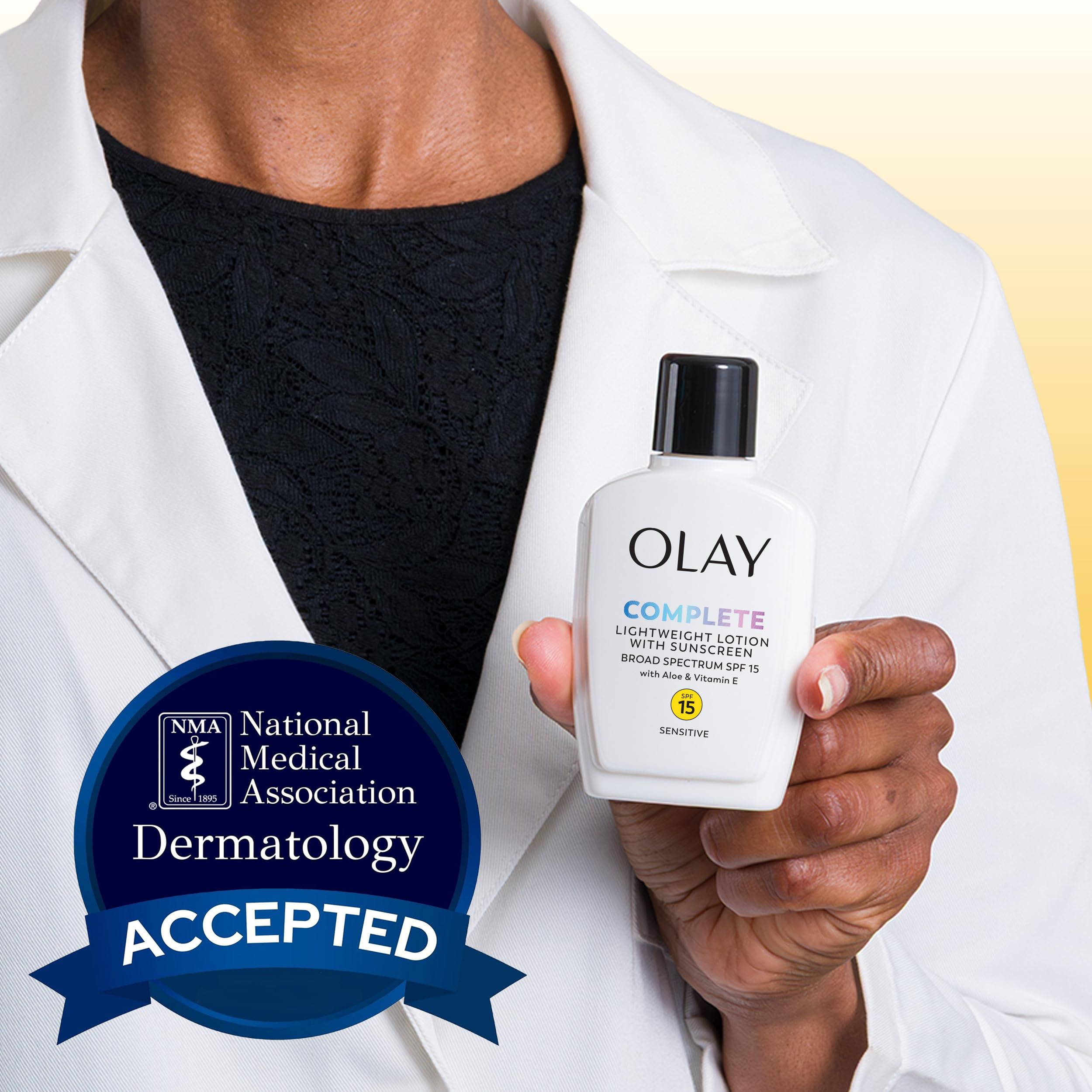 Olay no white cast sunscreen image demonstrating invisible protection