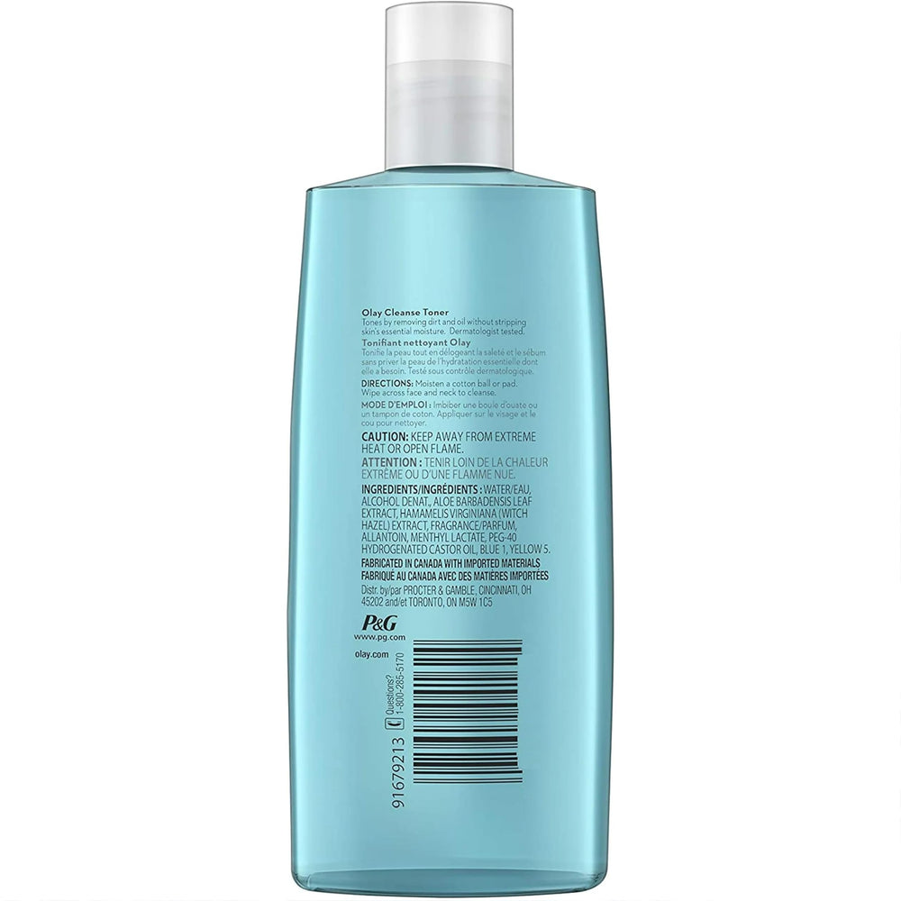 Olay Oil Minimizing Toner bottle cap close-up highlights labeling.