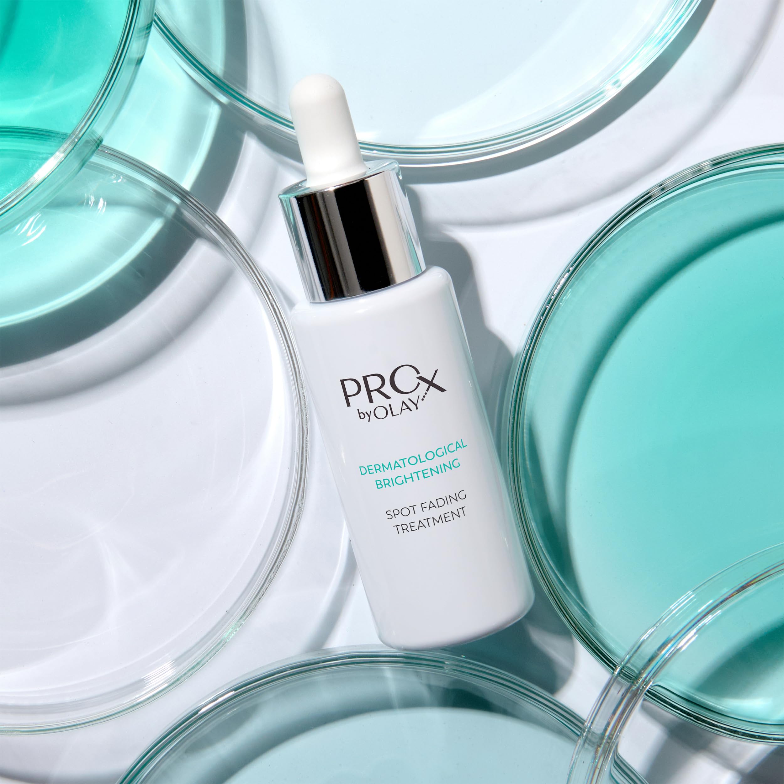 Textured skin improved with Olay Pro-X tone-evening treatment.