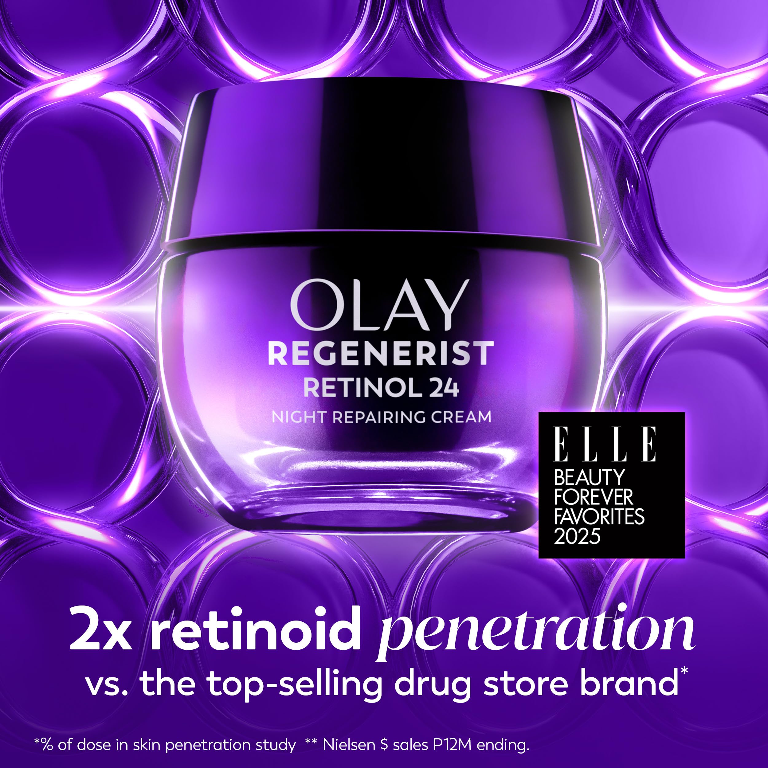 Close-up of Olay Regenerist skin with even texture after application