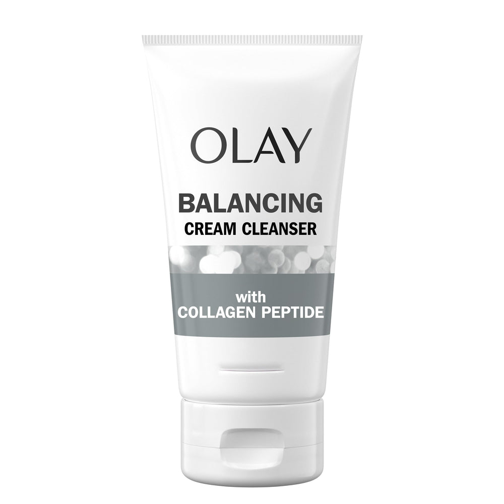 Olay Regenerist Collagen Peptide 24 display finger-dip shows creamy texture.