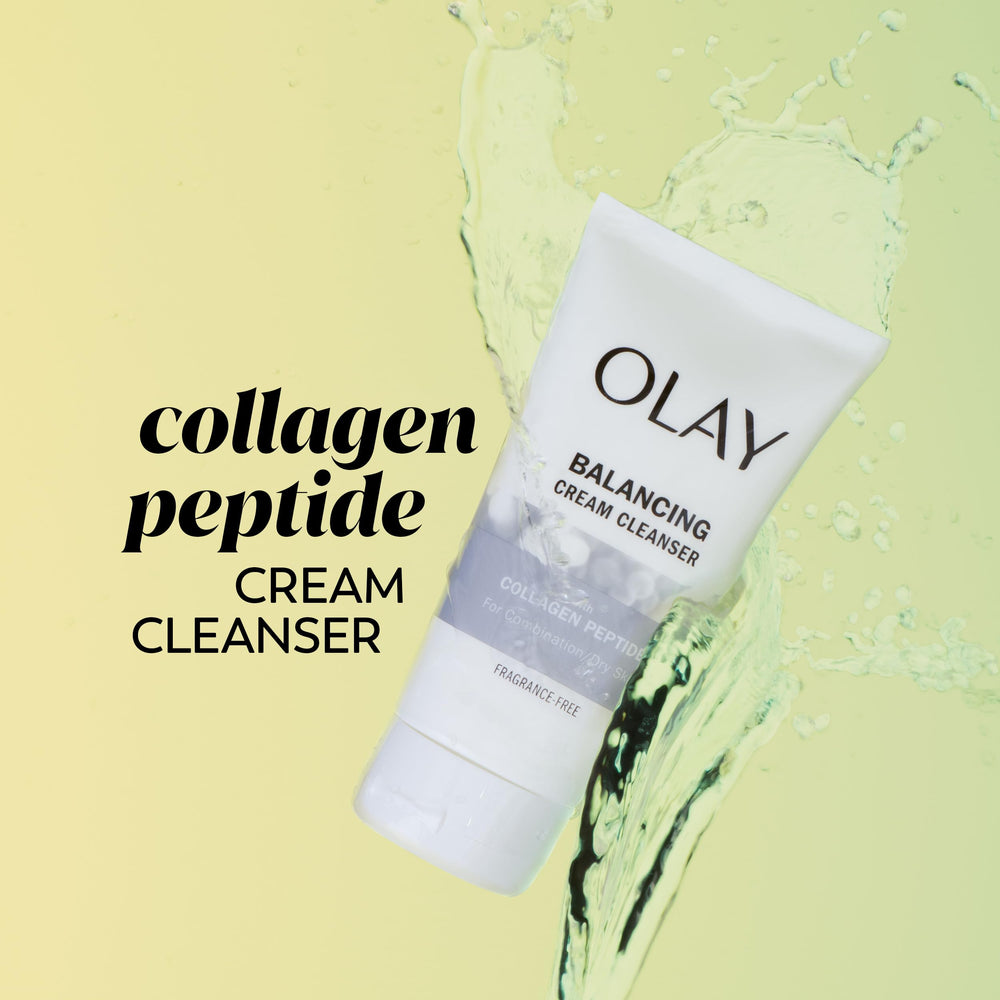 Olay Regenerist Collagen Peptide 24 packaging close-up highlights fragrance-free formula for sensitive skin.