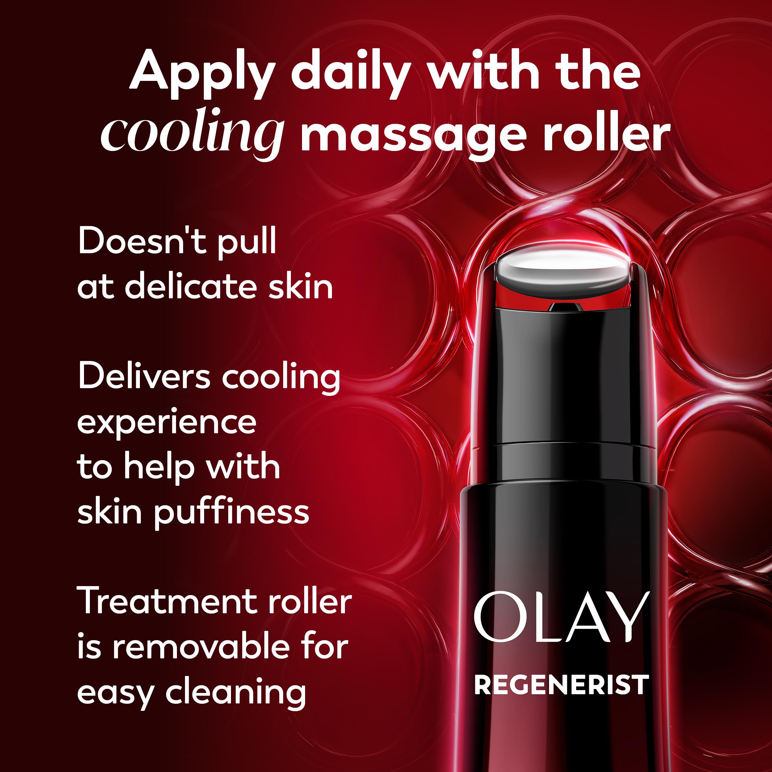 Smooth, non-greasy finish of Olay Regenerist moisturizer on skin.
