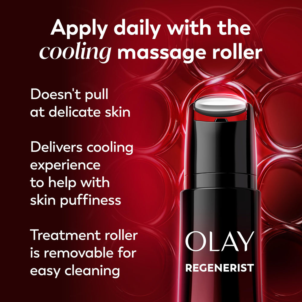 Smooth, non-greasy finish of Olay Regenerist moisturizer on skin.