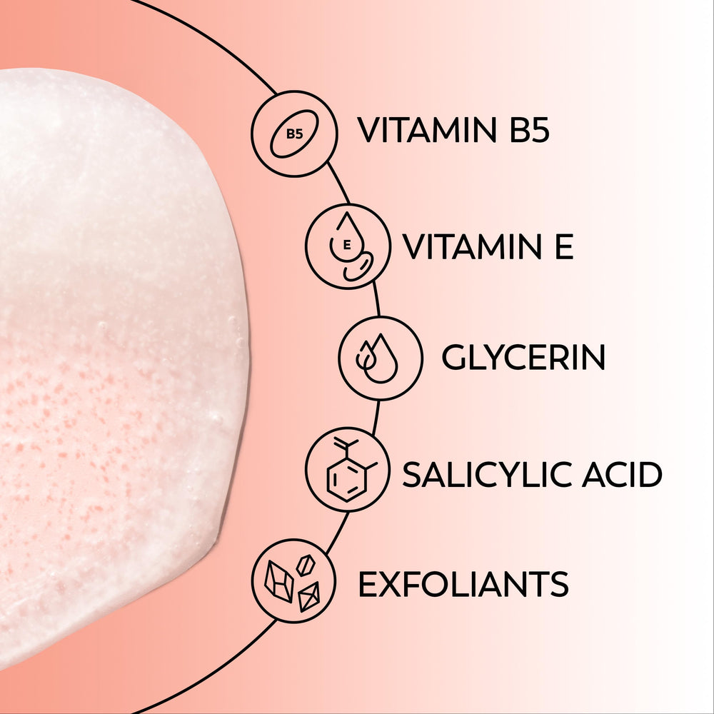 Olay Regenerist Desintoxicante Exfoliante, espuma de limpieza suave.