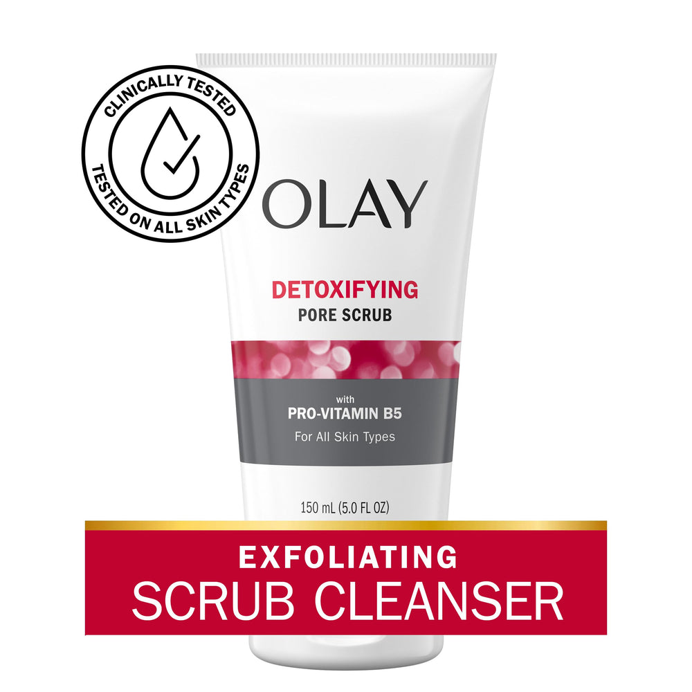 Olay Regenerist Desintoxicante Exfoliante, poros visiblemente más claros.