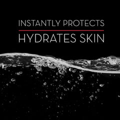 Olay Regenerist fast-absorbing texture panel emphasizes smooth, non-greasy feel.