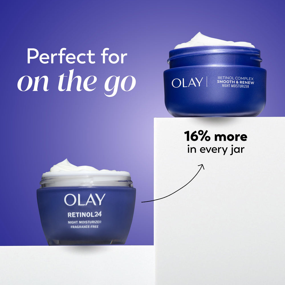 Olay fragrance-free label on jar for sensitive skin users seeking gentle care