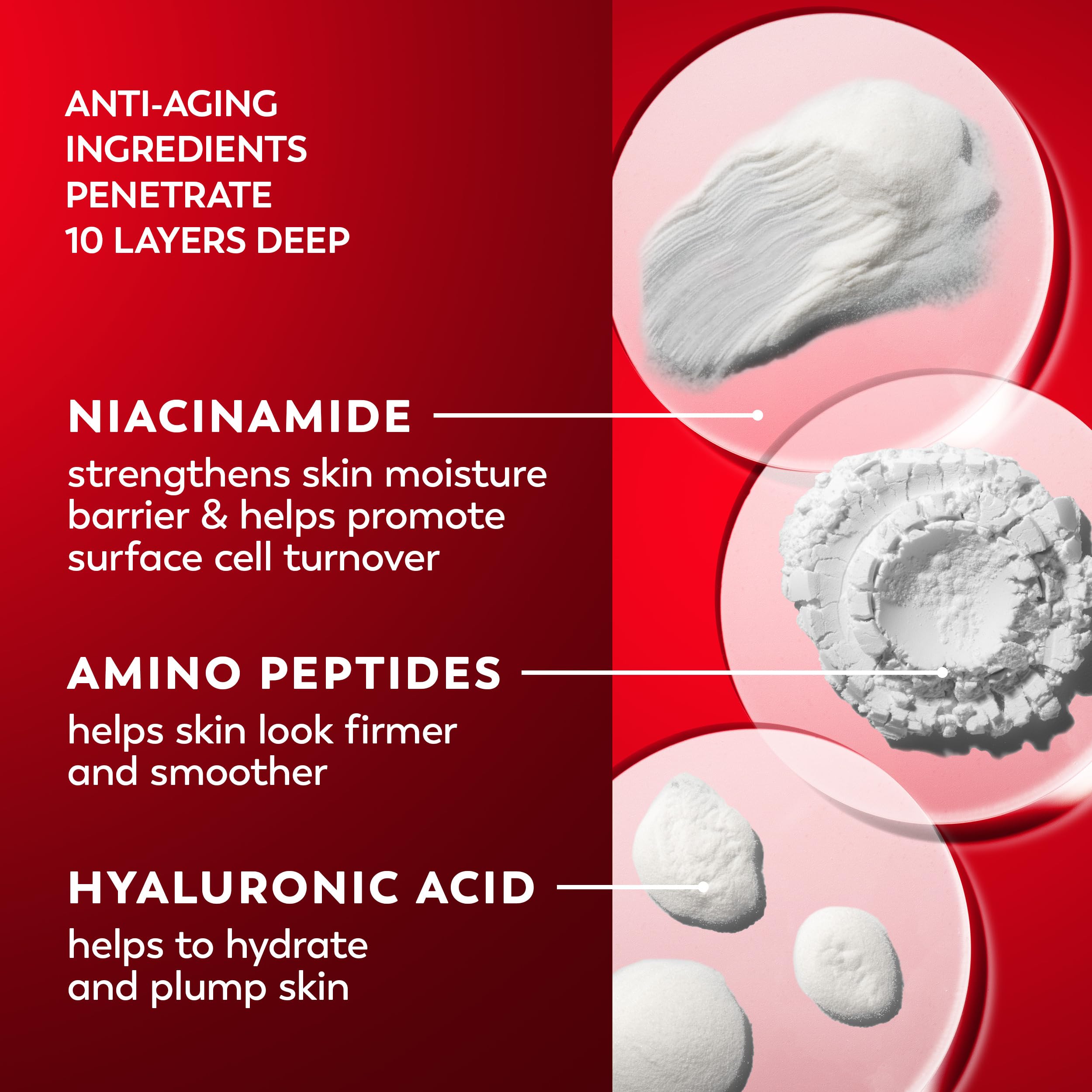 Niacinamide ingredient label closeup on Olay Regenerist Micro-Sculpting Cream