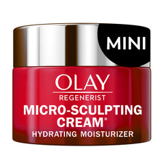 Olay Regenerist Micro-Sculpting Cream jar closeup showing premium hydration for aging skin