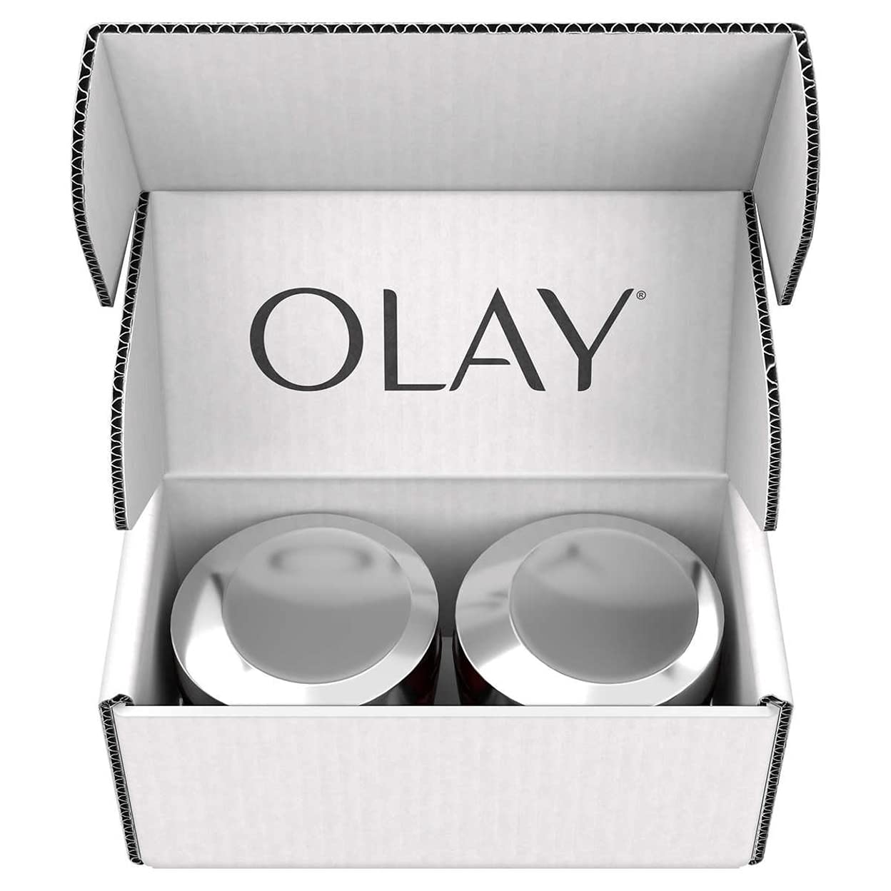 Olay Regenerist Micro-Sculpting Cream pack two jars on display.