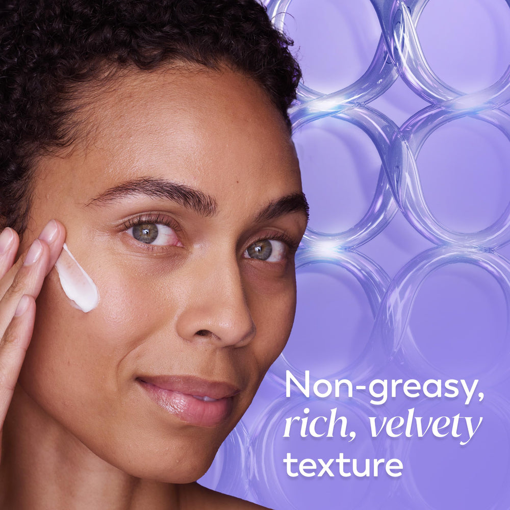 Olay Regenerist Night Recovery Cream pump demonstrates easy nightly application.