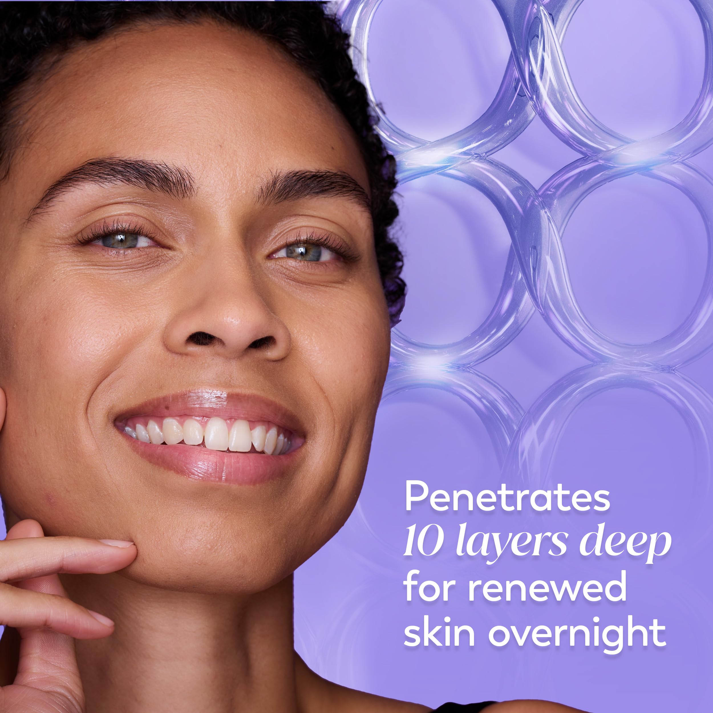 Olay Regenerist Night Recovery Cream packaging emphasizes clean ingredients.