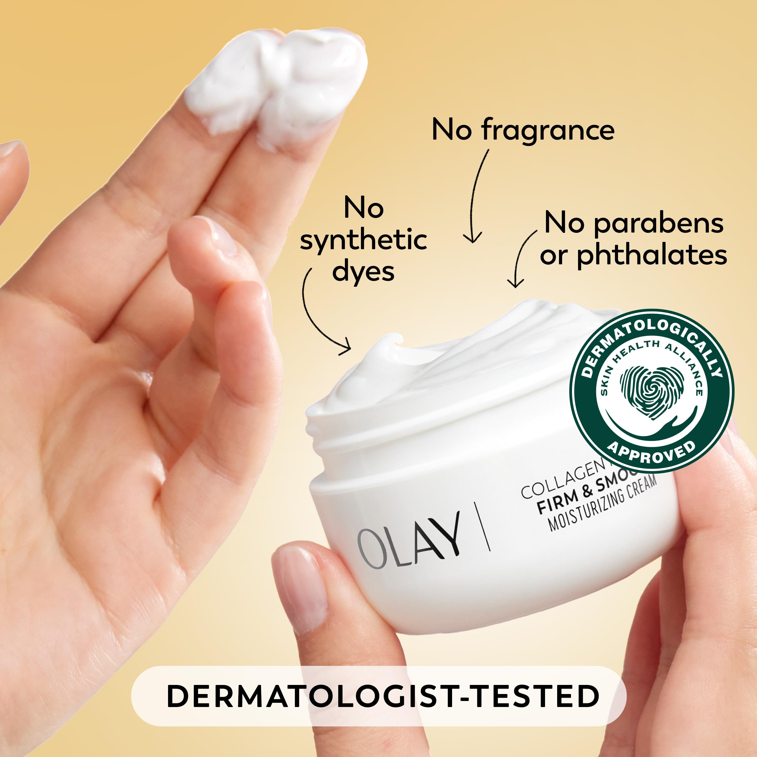 Olay Regenerist Radiance on-face application shows even coverage and glow.