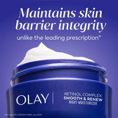 Olay Regenerist Radiance retinol cream closeup highlights rich texture for deep nighttime hydration