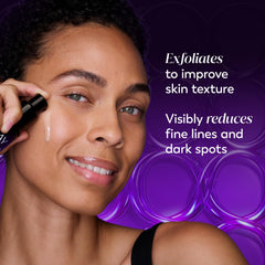 Olay Regenerist Resurfacing Peel box on nightstand beside gentle lighting.