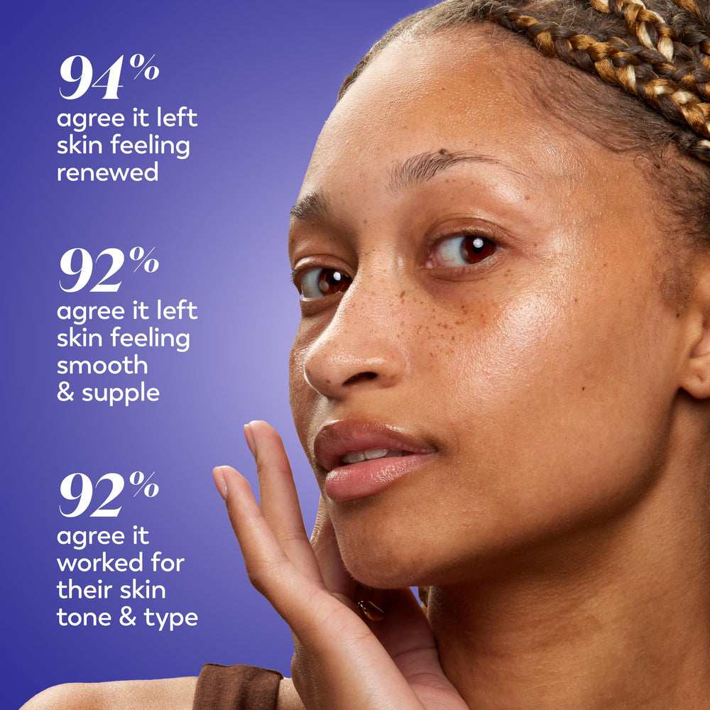 Olay Retinoid Complex graphic highlights anti-aging formulation for renewed skin texture