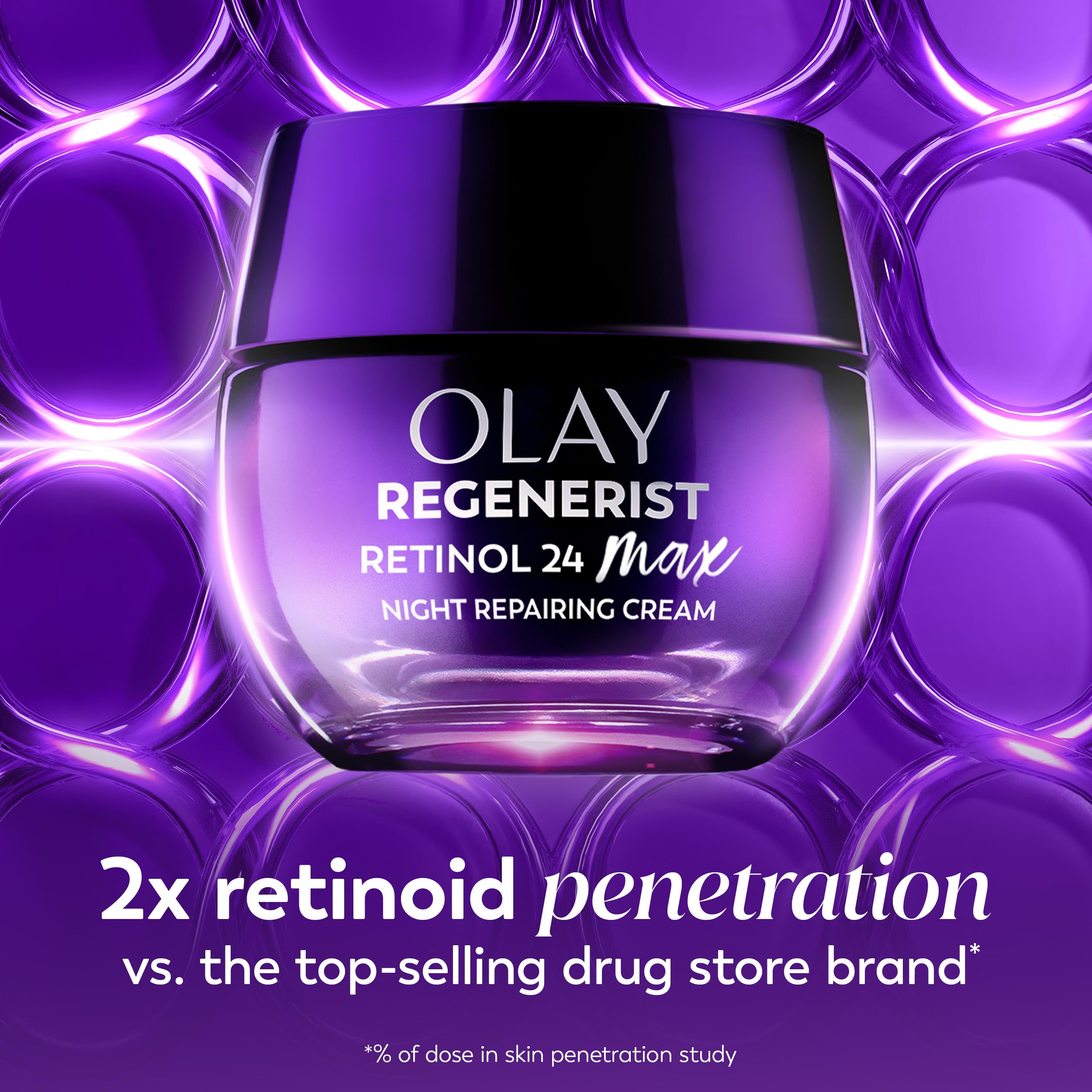 Texture swatch of Olay Regenerist Retinol24 Max cream