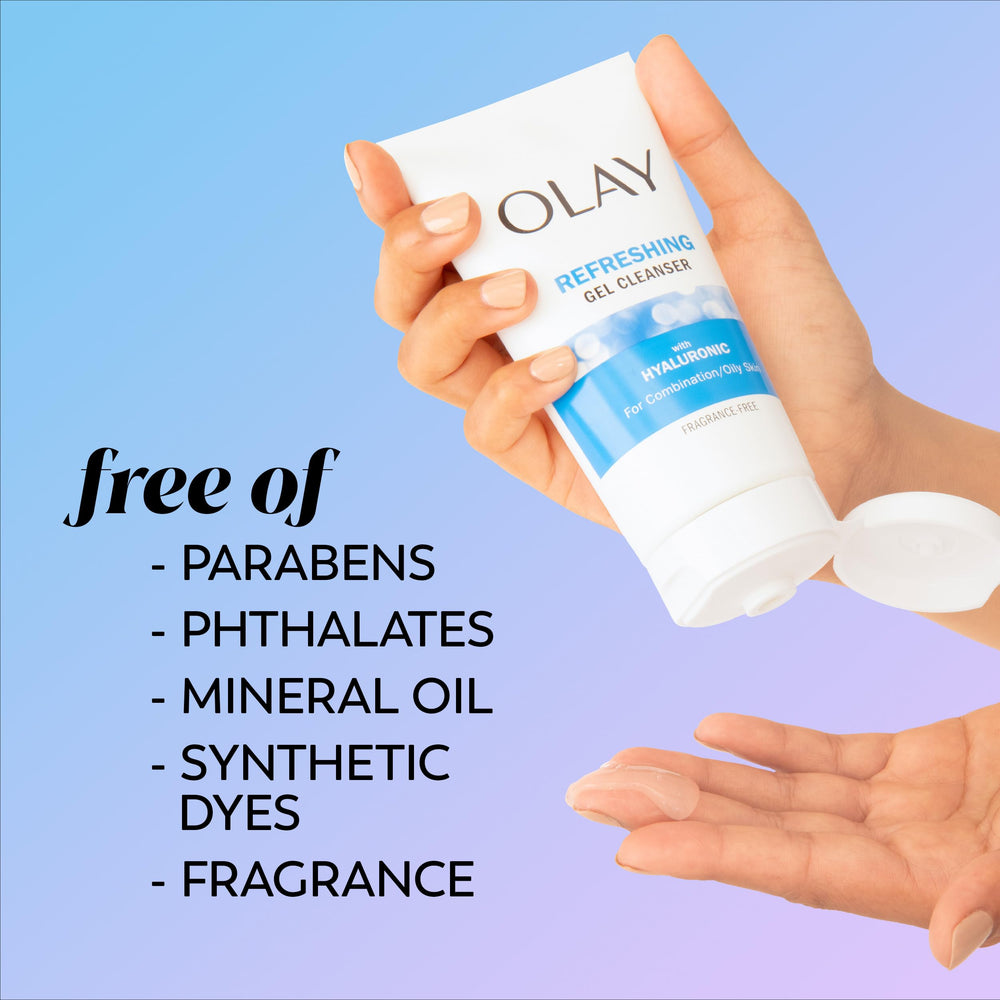 Rostro limpio y revitalizado tras usar Olay Regenerist limpiador.