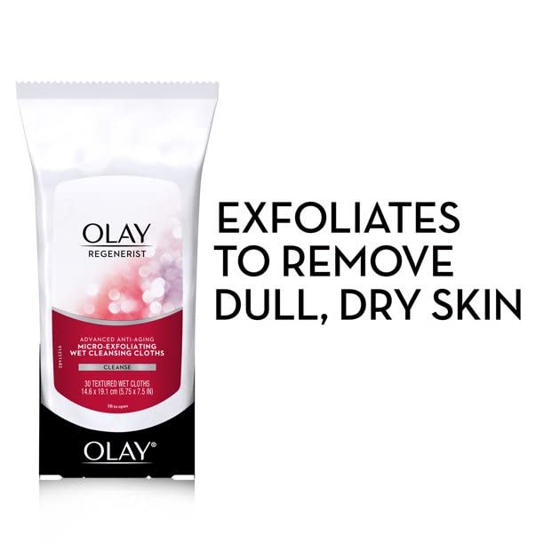 Toallitas Olay Regenerist prehumedecidas para una rutina rápida en cualquier lugar.