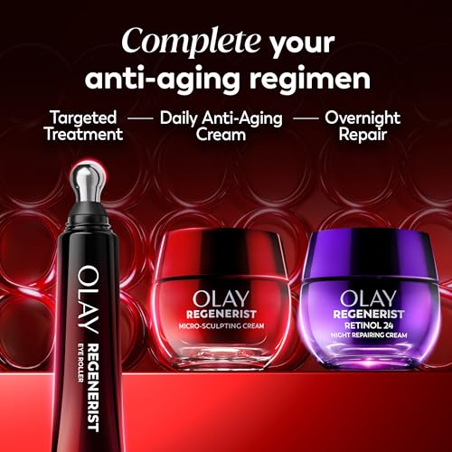 Olay Regenerist Under Eye Roller feature highlight Hexa-Repair Peptide and Bakuchiol