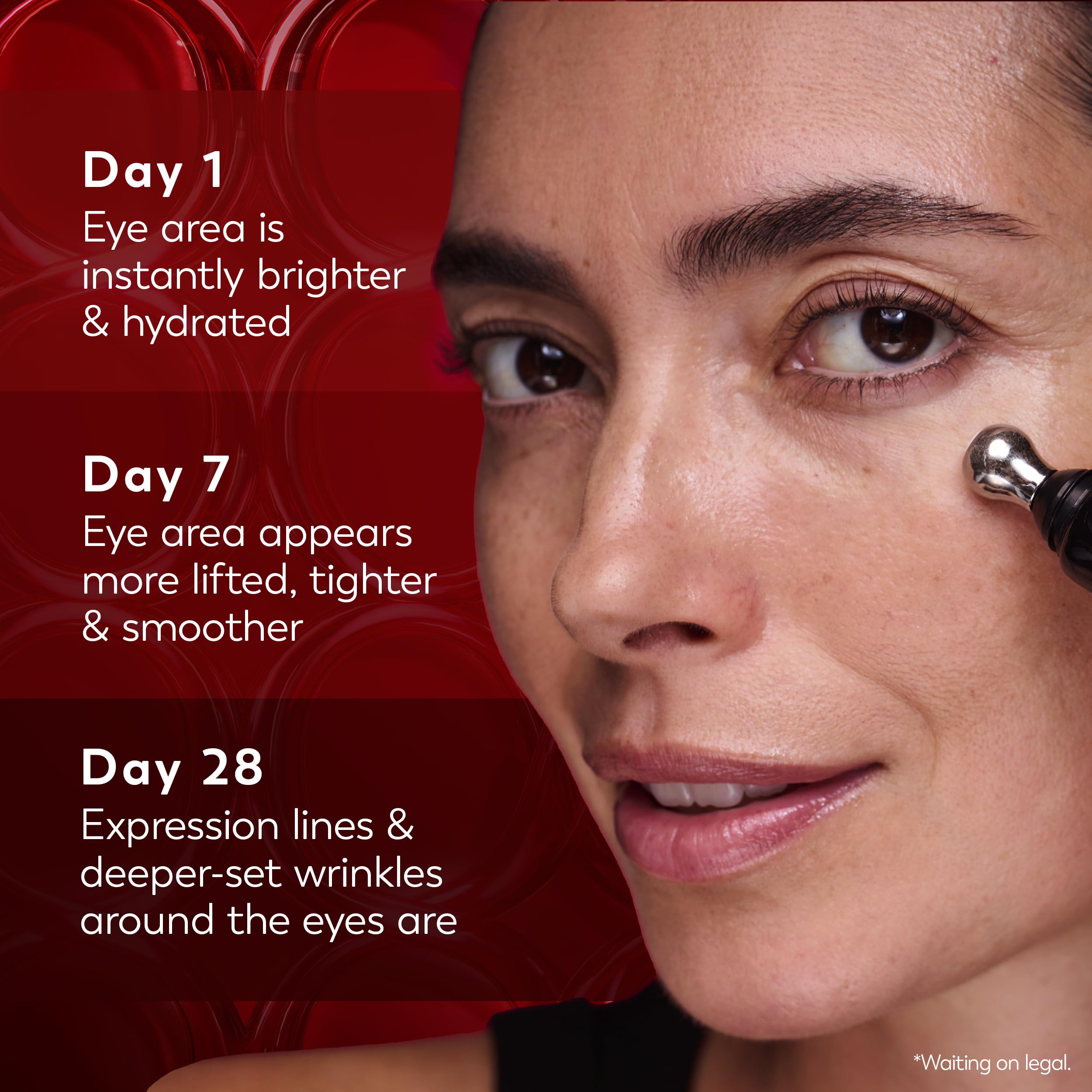 Olay Regenerist Under Eye Roller packaging box showing brand and ingredients