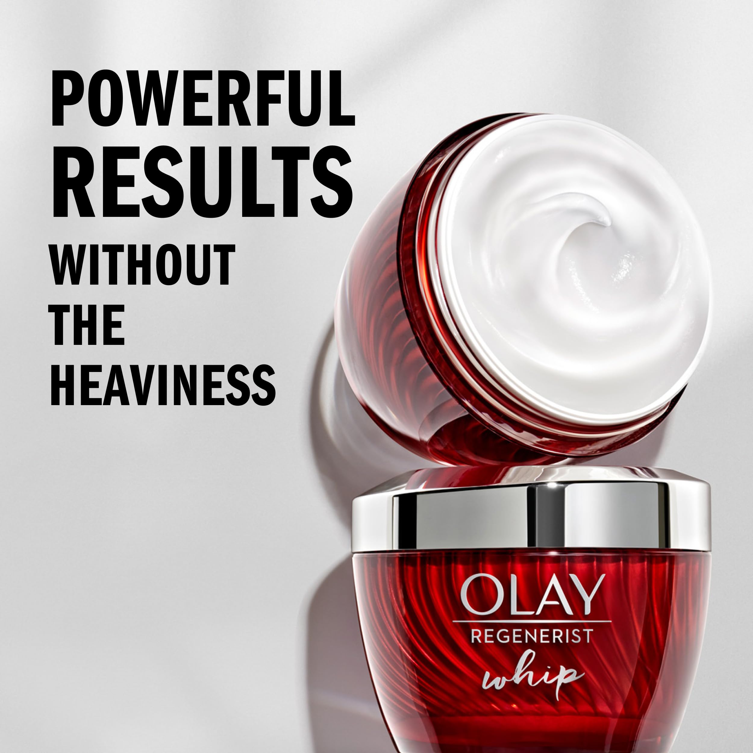 Olay Regenerist Whip lightweight formula ready for daily use.