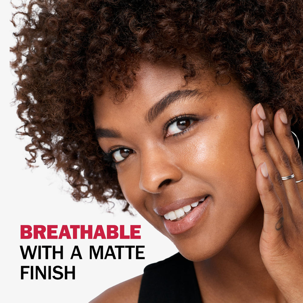 Olay Regenerist Whip matte-finish look after application.
