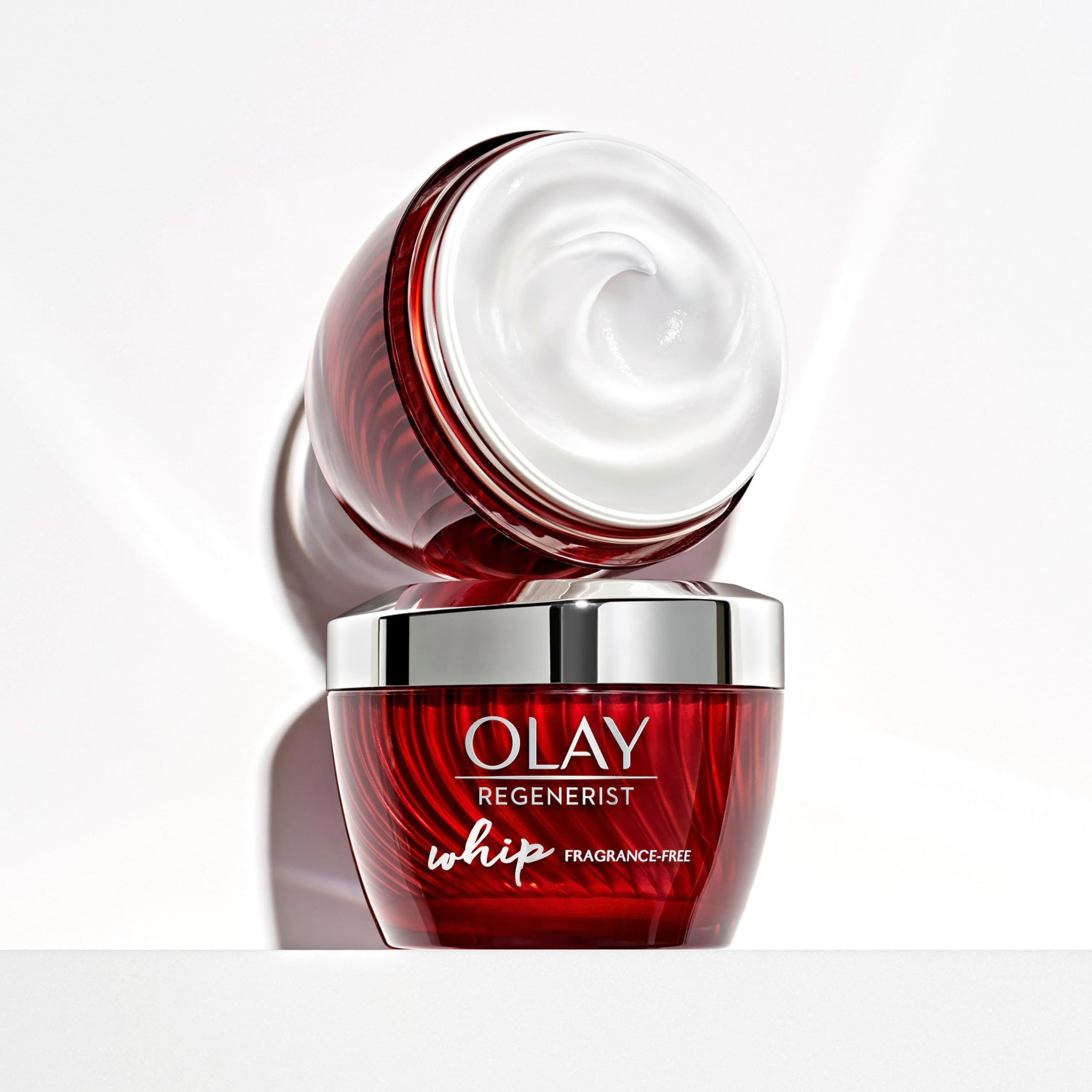 Olay Regenerist Whip close-up shows smooth, soft skin.