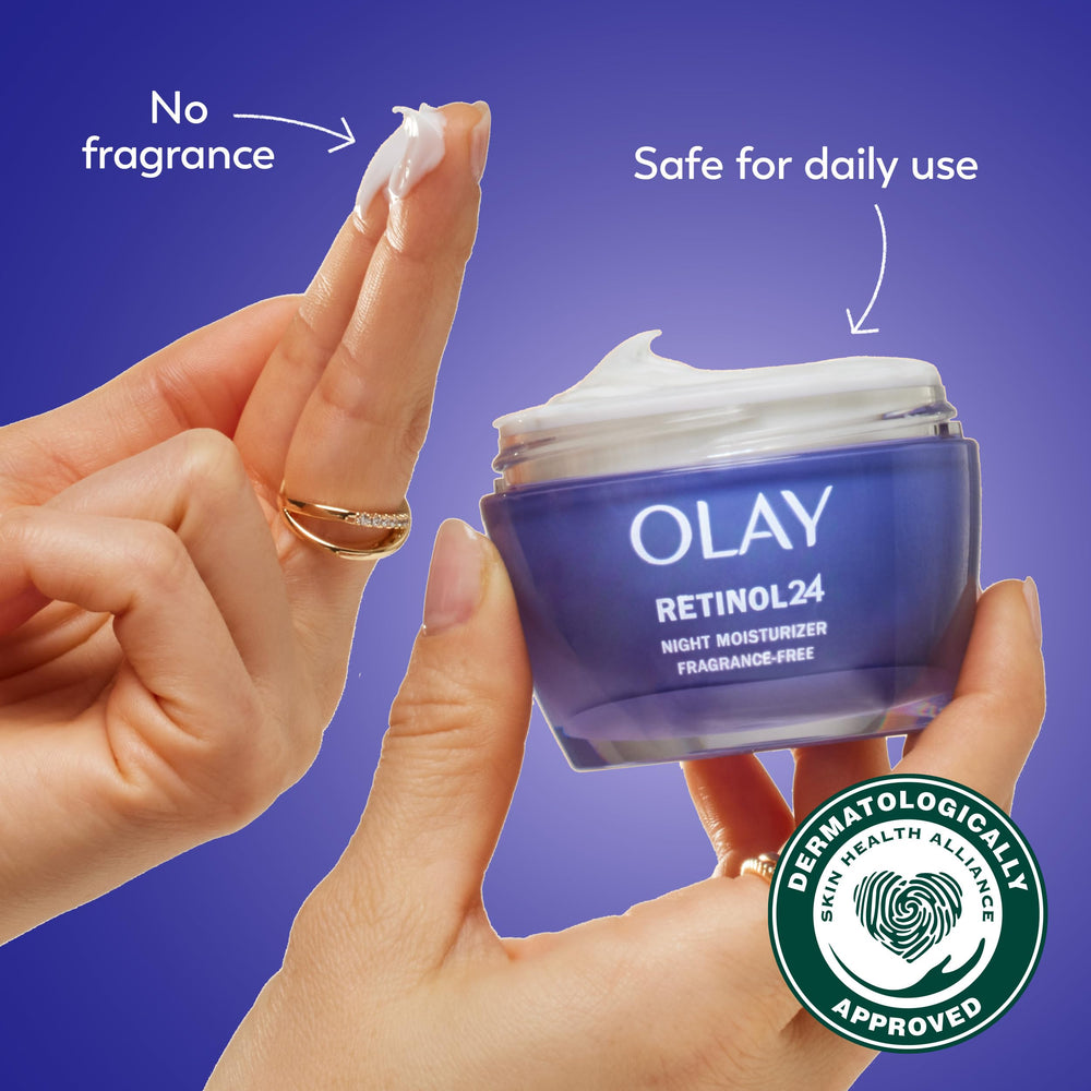 Olay Retinol 24 soporte anti envejecimiento para una piel más nutrida.