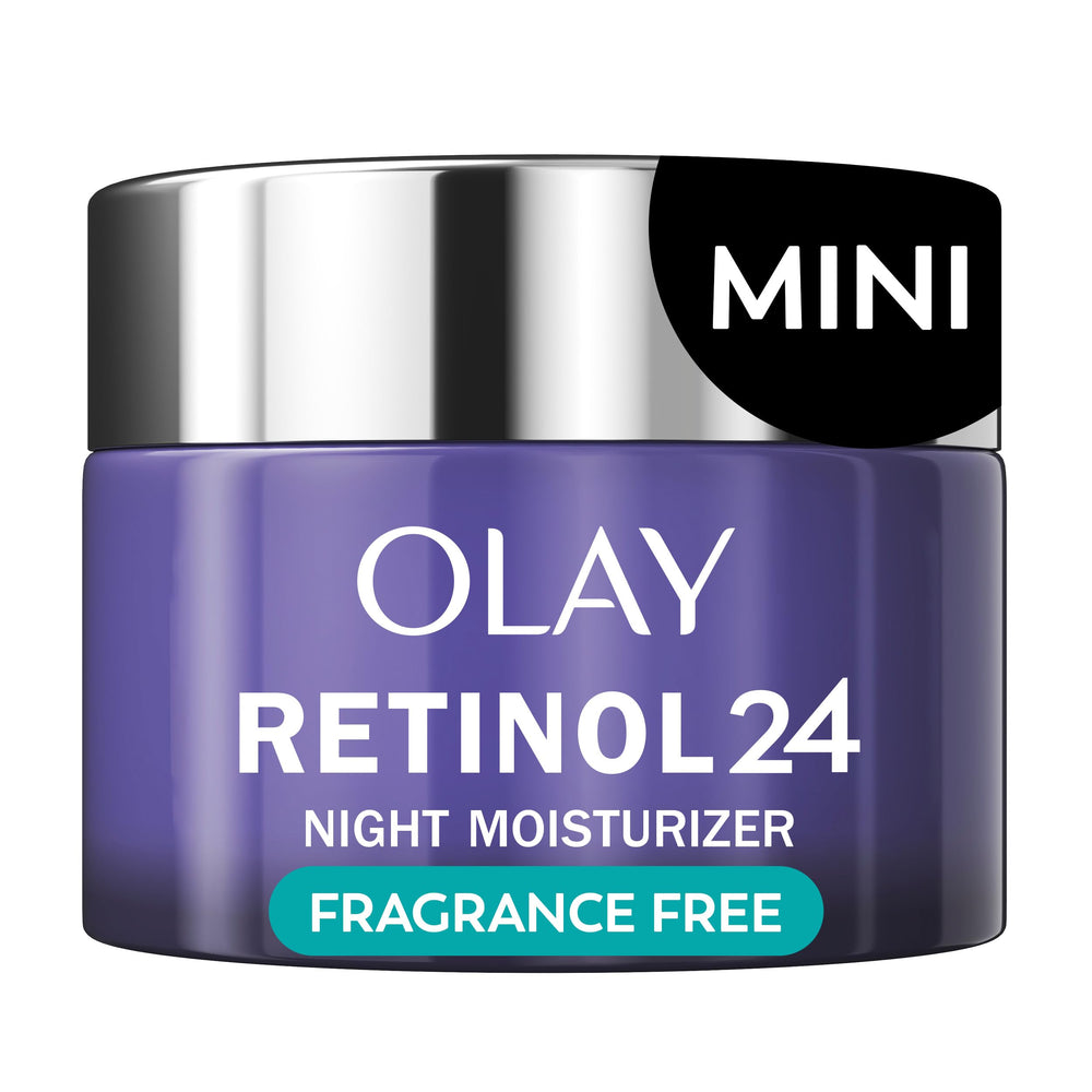 Olay Retinol 24 crema nocturna en bote para hidratación profunda durante la noche.