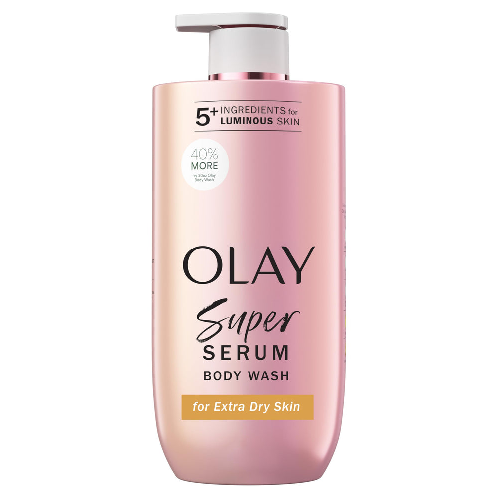 Olay Sérum Corporal botella frontal destaca hidratación suave para piel seca