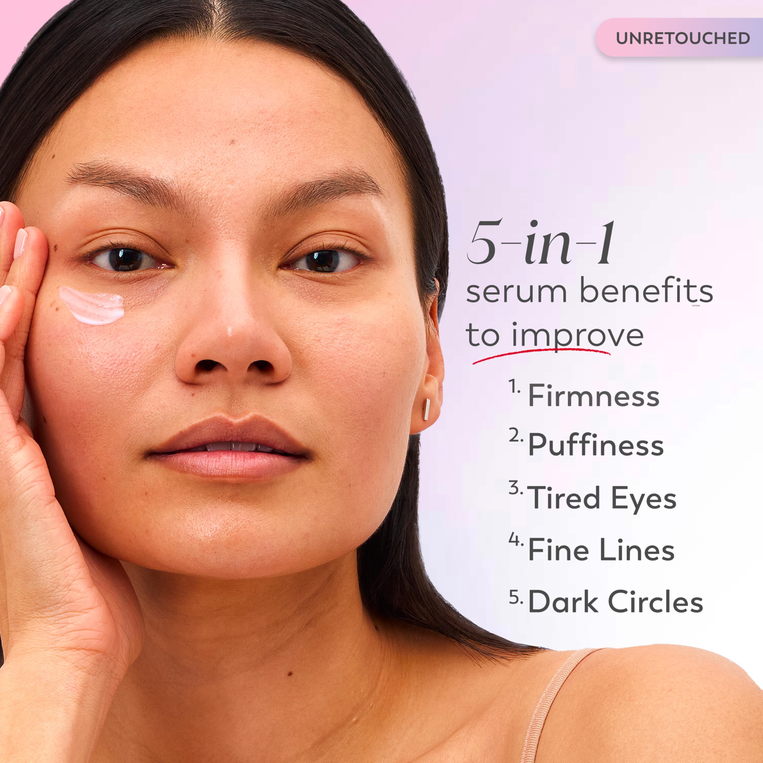 Close-up of Olay Super Eye Serum texture showing silky hydration