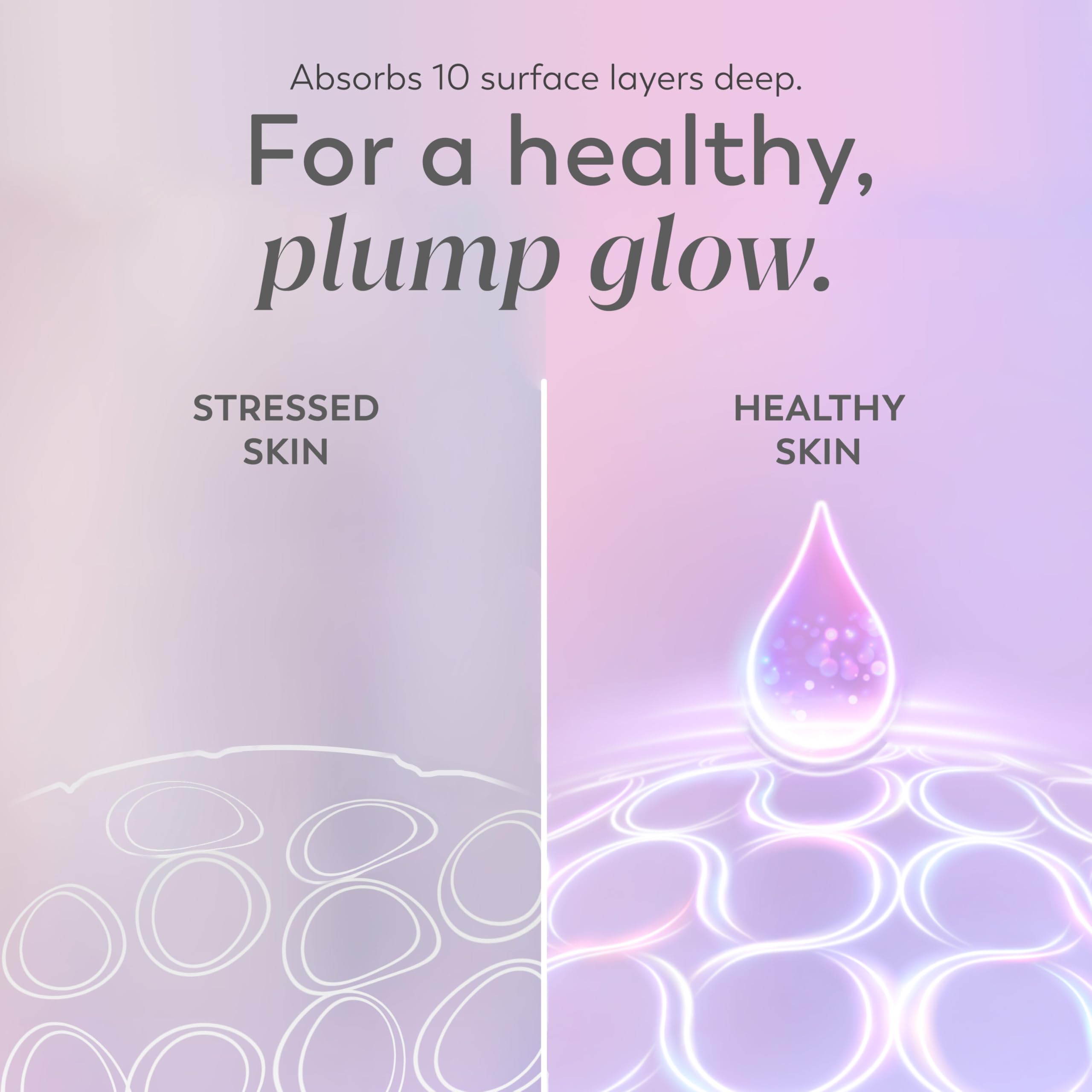 Olay Super Serum AHA exfoliation hint on skin surface.