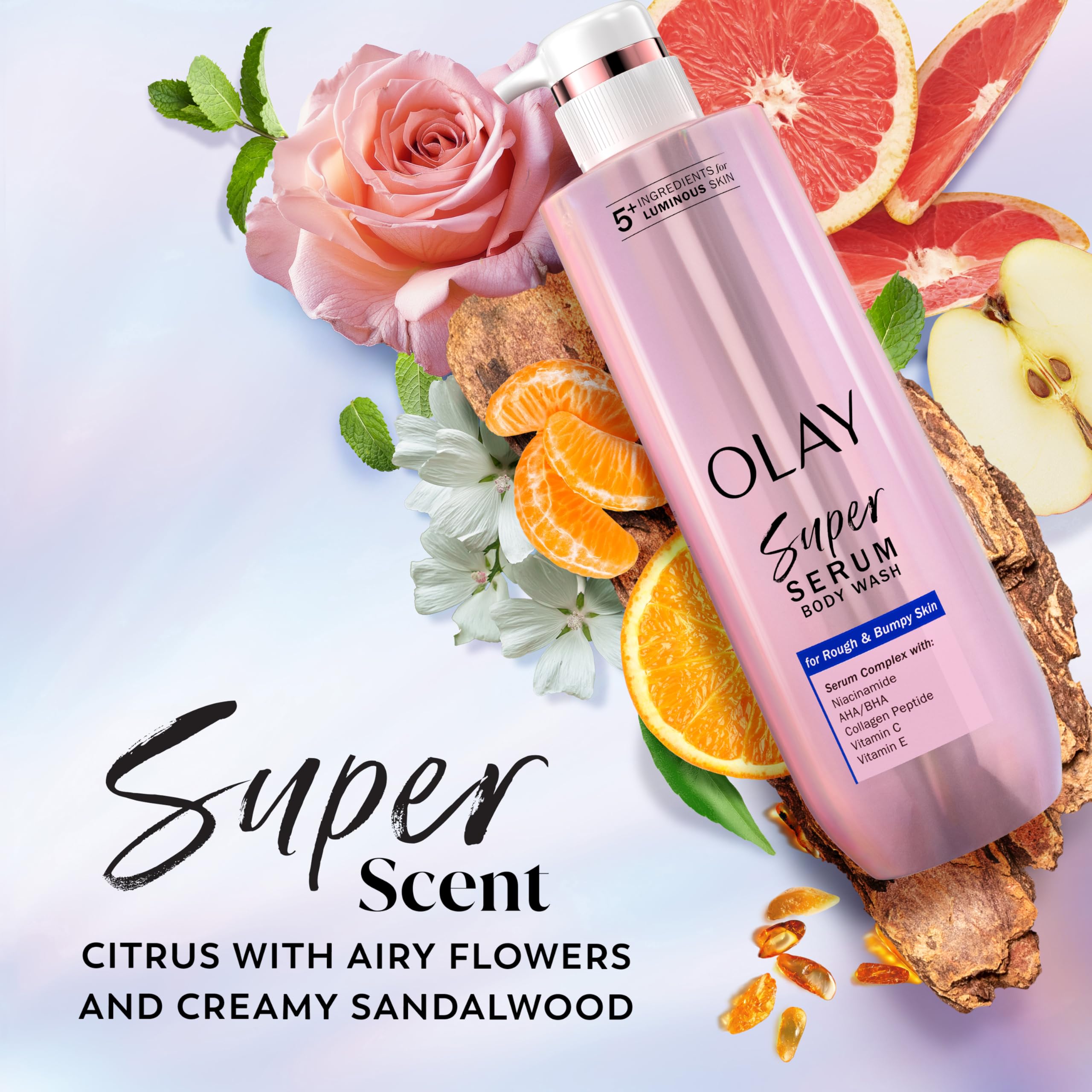 Olay Super Serum Body Wash: vitamina E para nutrición de la piel.
