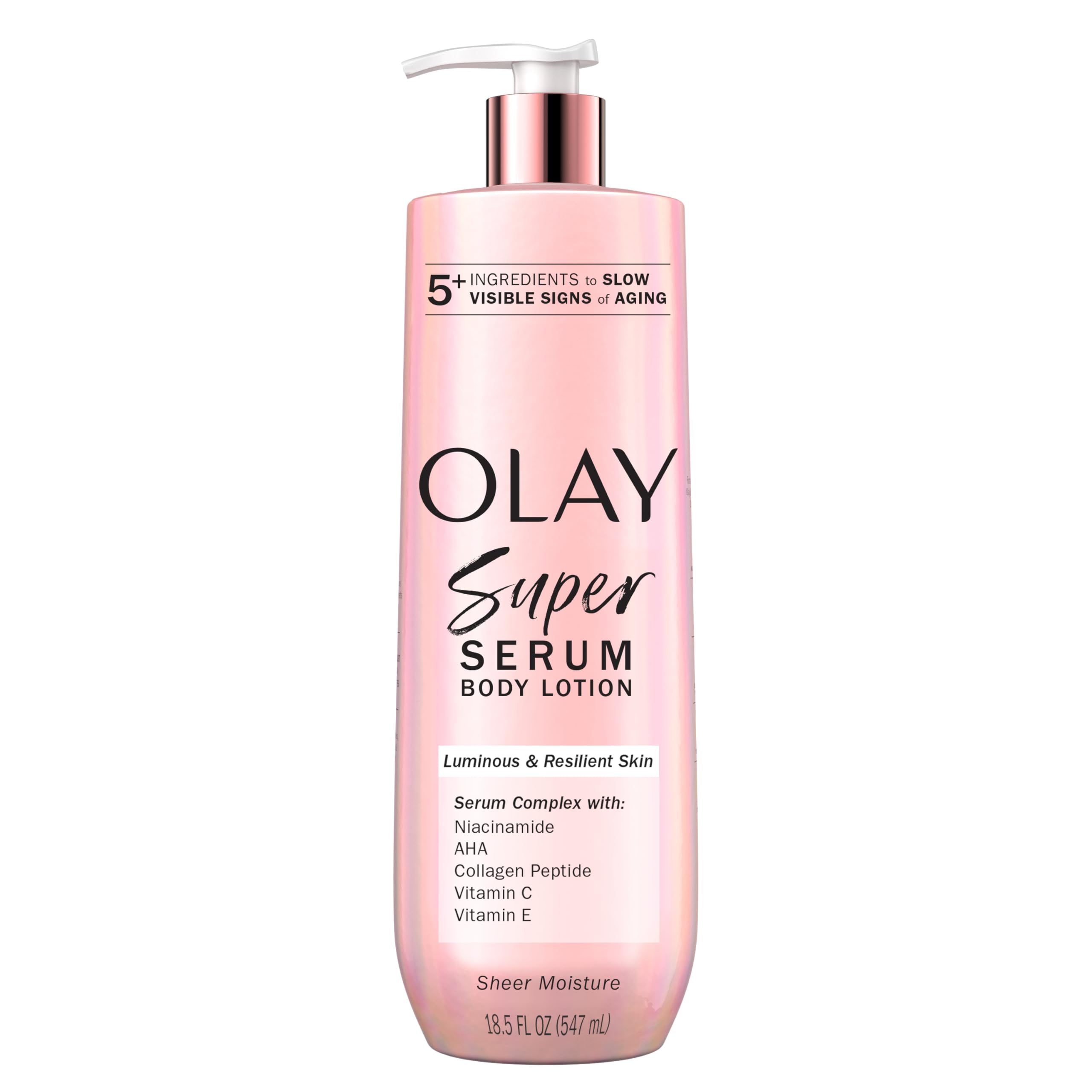 Olay Super Serum Cuerpo: botella frontal, hidratación duradera