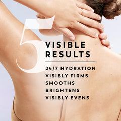 Olay Super Serum Cuerpo ofrece firmeza visible y suavidad al tacto.