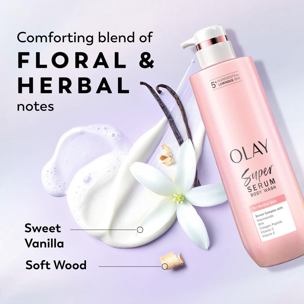 Olay Super Serum: hidratación 24 horas para piel normal durante el día.