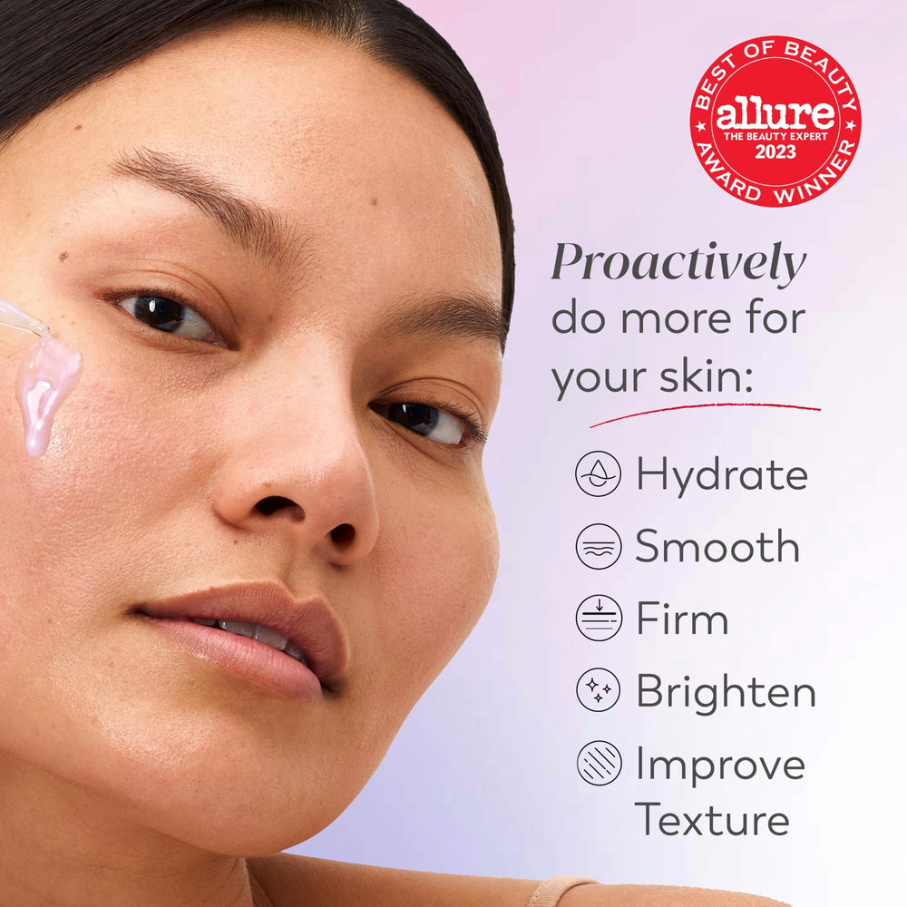 Olay Super Serum pump-dispense demonstrates easy daily application.