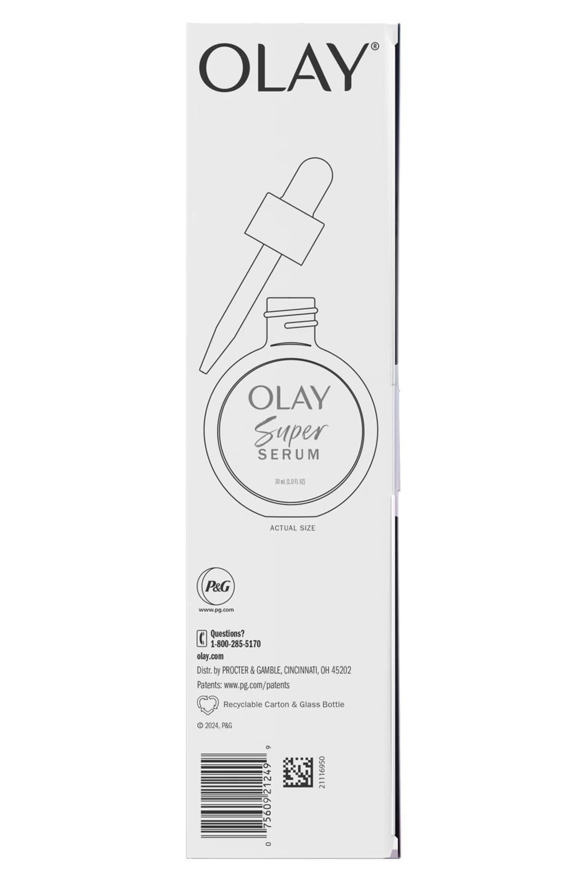 Packaging detail of Olay Super Serum Twin Pack highlighting value