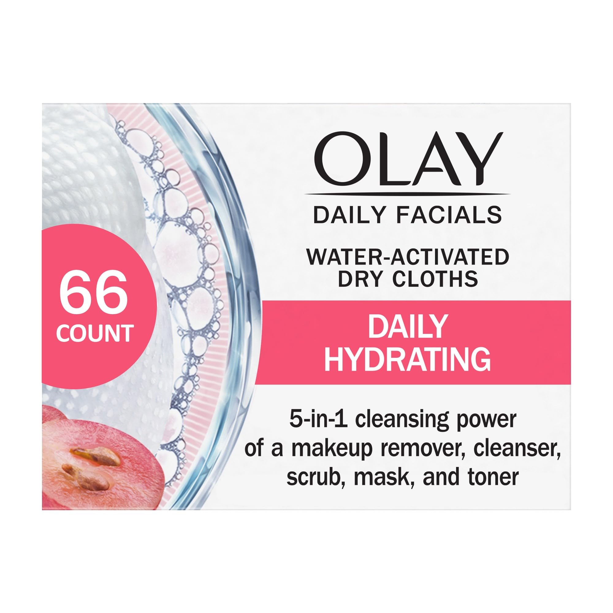 Olay toallitas desmaquillantes hidratantes para piel normal a seca, limpieza suave.