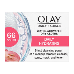 Olay toallitas desmaquillantes hidratantes para piel normal a seca, limpieza suave.