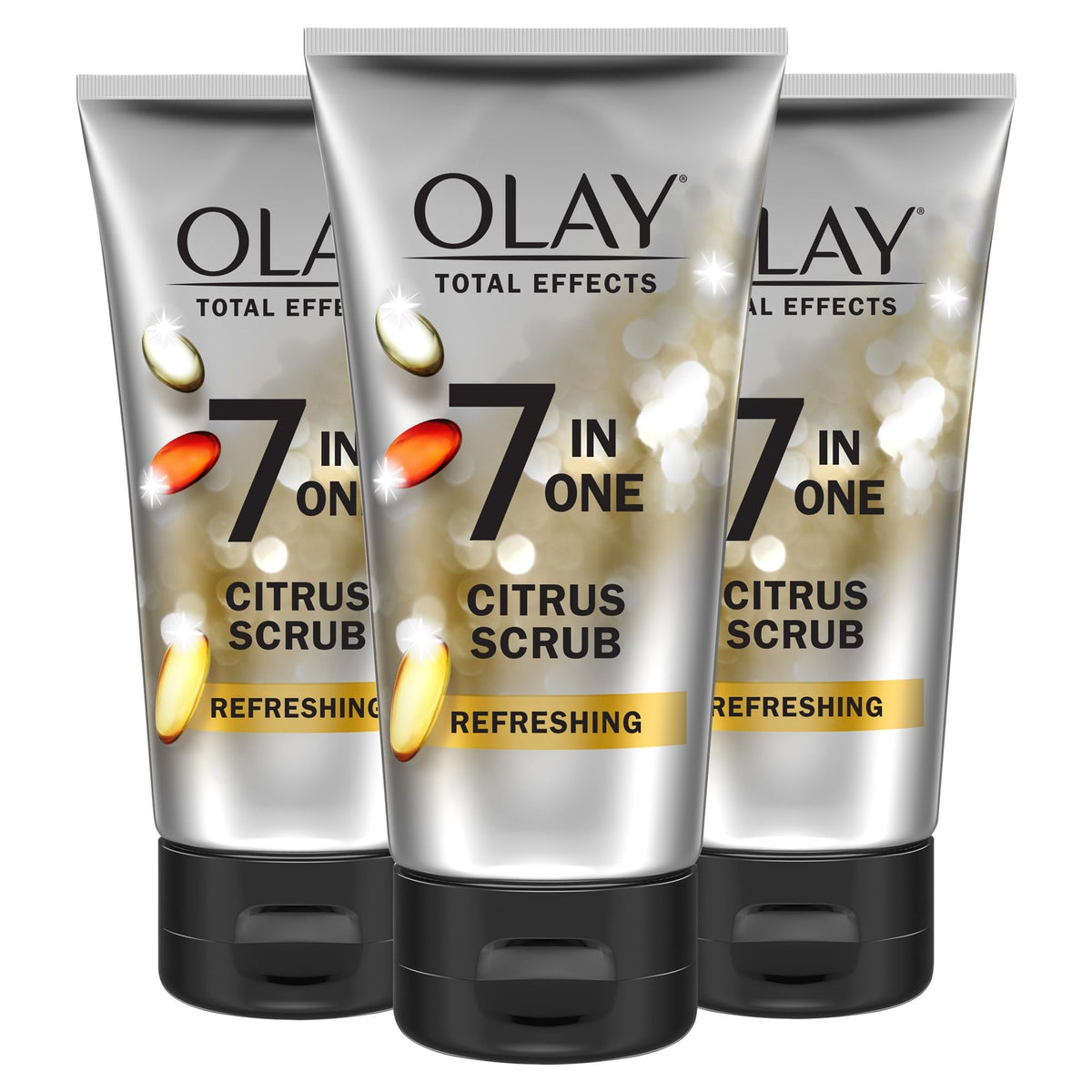 Olay Total Effects Citrus Cleanser bottle pour for refreshing cleanse
