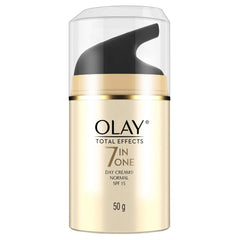 Olay Total Effects 7 en 1: envase compacto para uso diario con SPF 15.